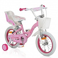 Детски велосипед Flower Byox 14", розов
