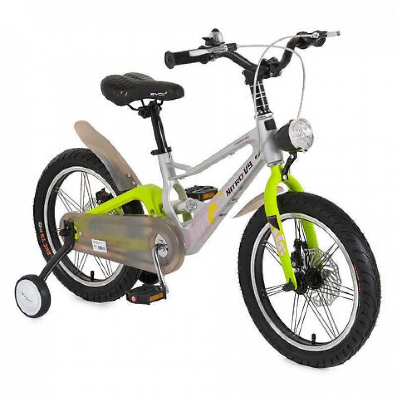 Детски велосипед NitroV9 16" от Byox, сив