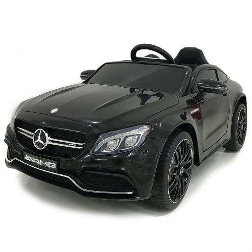 Акумулаторна кола Mercedes C63s от Mercedes цвят черен Акумулаторна кола Mercedes C63s от Mercedes цвят черен