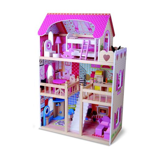 Дървена къща за кукли Emily от Moni Toys Дървена къща за кукли Emily от Moni Toys