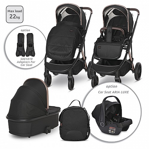 Бебешка количка 3 в 1 Aria Black от Lorelli Бебешка количка 3 в 1 Aria Black от Lorelli