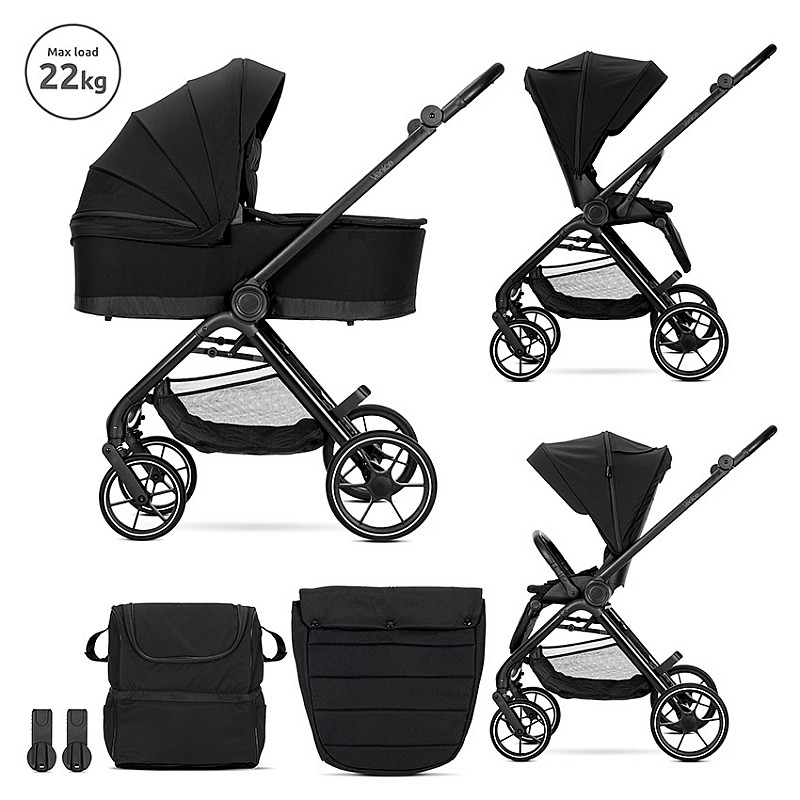 Бебешка количка 2 в 1 Venice Black от Lorelli