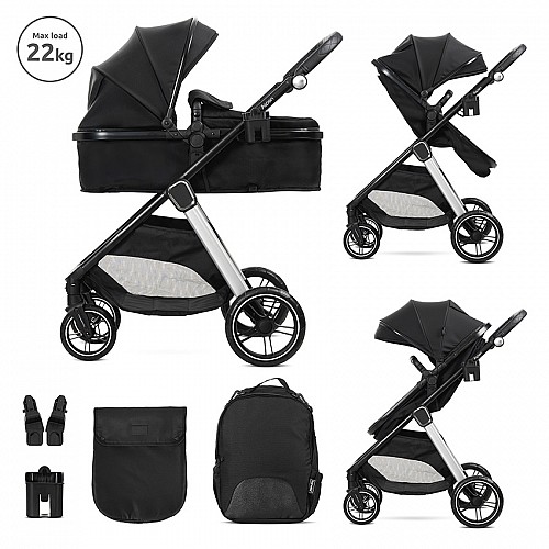 Бебешка количка 3 в 1 Aspen Black от Lorelli Бебешка количка 3 в 1 Aspen Black от Lorelli