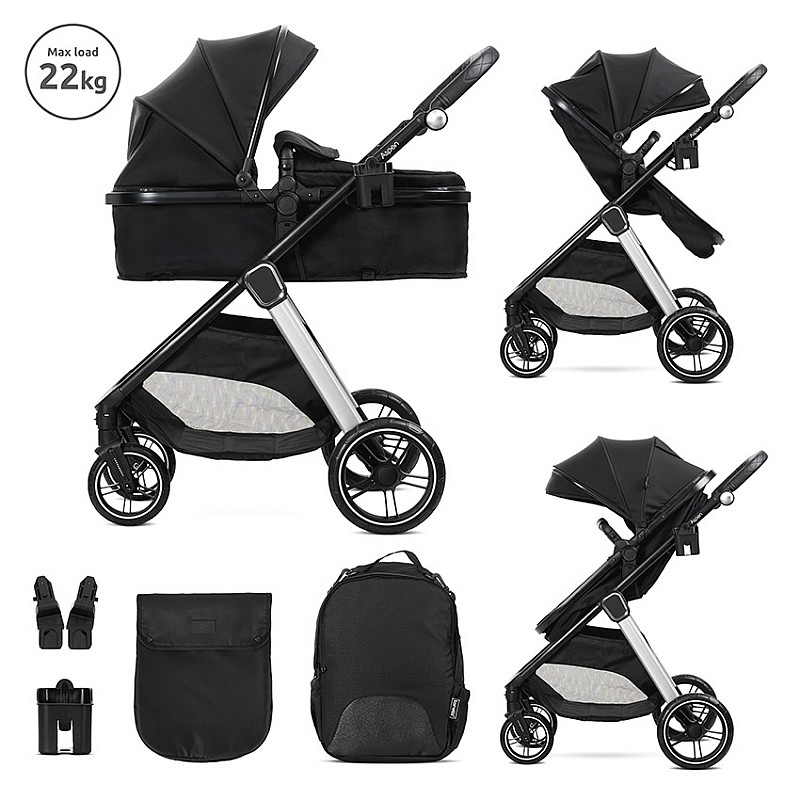Бебешка количка 3 в 1 Aspen Black от Lorelli
