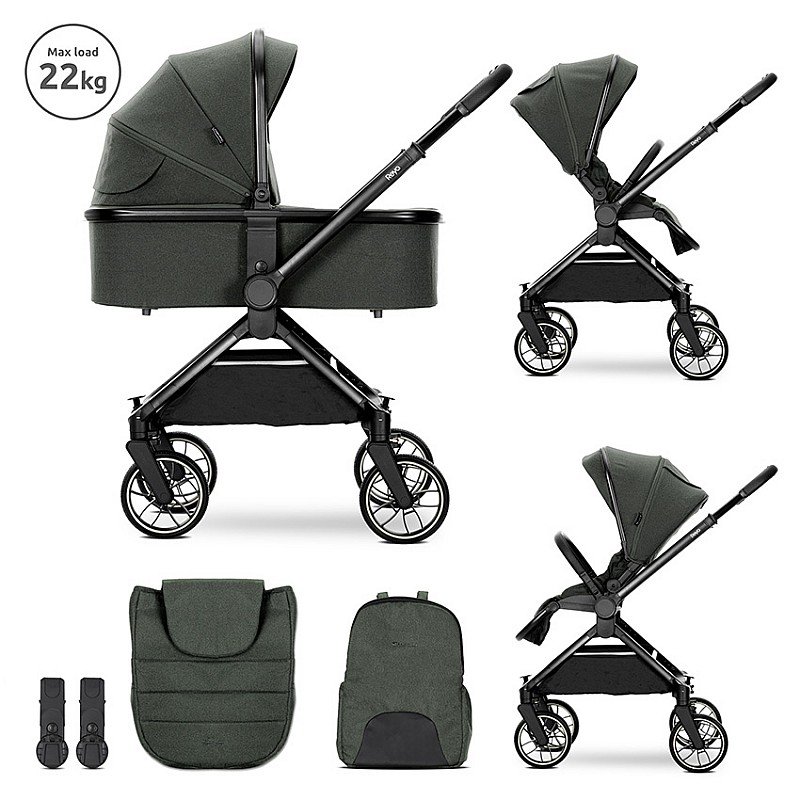 Бебешка количка 3 в 1 Reya Green от Lorelli