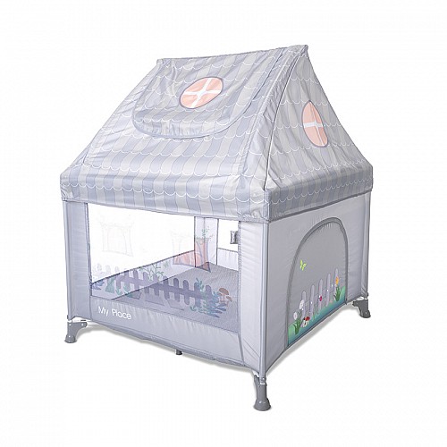 Бебешка кошара My Place с Покрив Grey от Lorelli
