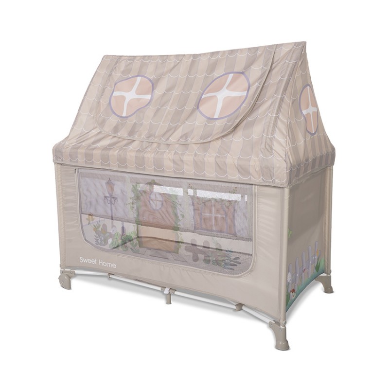 Бебешка кошара Sweet Home с Покрив Beige от Lorelli