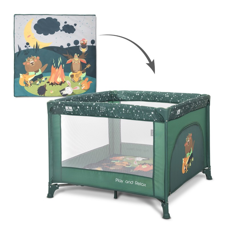 Бебешка кошара Play N Relax Green Night от Lorelli