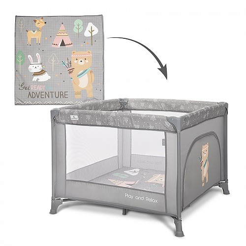 Бебешка кошара Play N Relax Grey Adventure от Lorelli