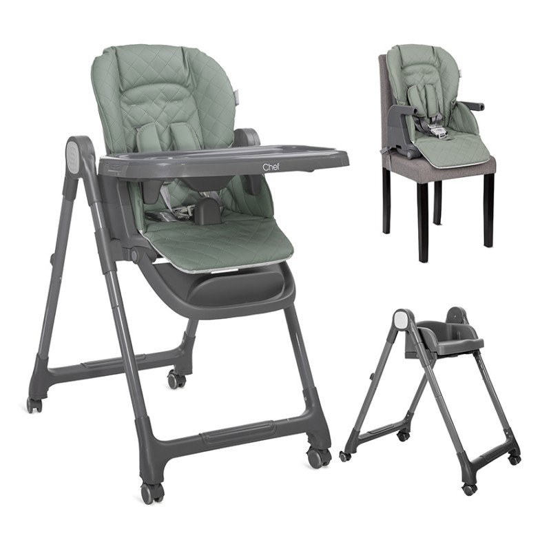 Стол за хранене Chef Green Leather от Lorelli