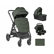 Бебешка количка 3 в 1 Ava Army Green от KikkaBoo
