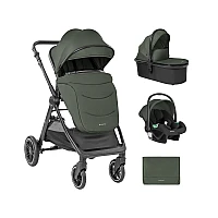 Бебешка количка 3 в 1 Ava Army Green от KikkaBoo