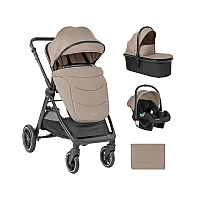 Бебешка количка 3 в 1 Ava Beige от KikkaBoo