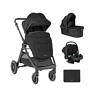 Бебешка количка 3 в 1 Ava Black от KikkaBoo