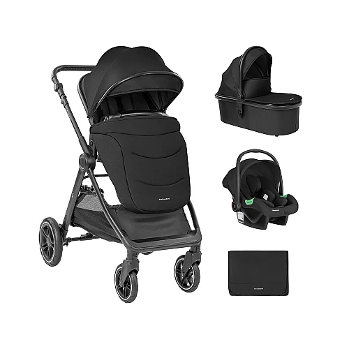 Бебешка количка 3 в 1 Ava Black от KikkaBoo Бебешка количка 3 в 1 Ava Black от KikkaBoo