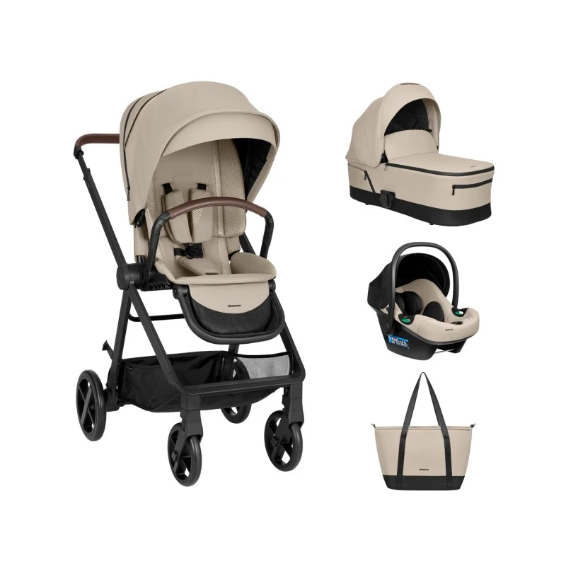 Бебешка количка 3 в 1 Mia Beige 2026 от KikkaBoo