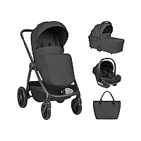Бебешка количка 3 в 1 Modena Black 2027 от KikkaBoo