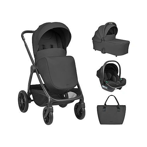 Бебешка количка 3 в 1 Modena Black 2027 от KikkaBoo Бебешка количка 3 в 1 Modena Black 2027 от KikkaBoo
