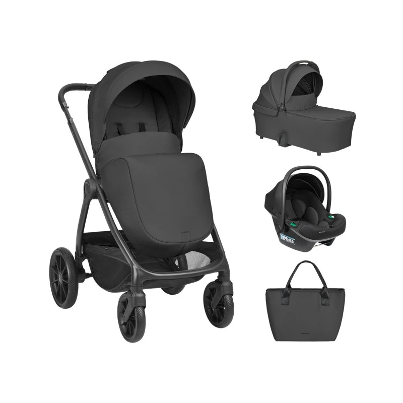 Бебешка количка 3 в 1 Modena Black 2027 от KikkaBoo