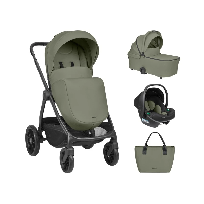 Бебешка количка 3 в 1 Modena Army Green 2027 от KikkaBoo