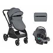 Бебешка количка 3 в 1 Трансф. Седалка Eloe Dark Grey от KikkaBoo