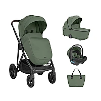 Бебешка количка 3 в 1 Chiara Army Green 2027 от KikkaBoo