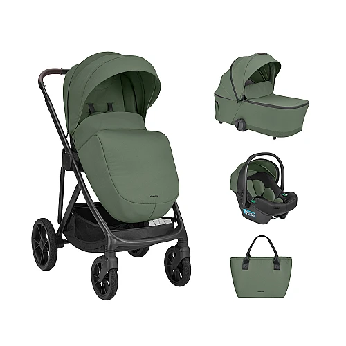 Бебешка количка 3 в 1 Chiara Army Green 2027 от KikkaBoo Бебешка количка 3 в 1 Chiara Army Green 2027 от KikkaBoo