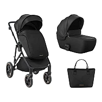 Бебешка количка 2 в 1 Thea Black 2024 от KikkaBoo