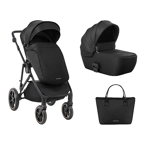 Бебешка количка 2 в 1 Thea Black 2024 от KikkaBoo Бебешка количка 2 в 1 Thea Black 2024 от KikkaBoo