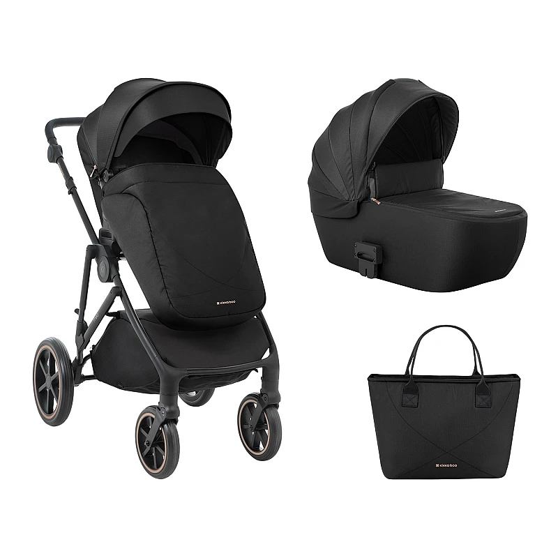 Бебешка количка 2 в 1 Thea Black 2024 от KikkaBoo