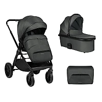 Бебешка количка 2 в 1 Tiffany Dark Grey 2024 от KikkaBoo