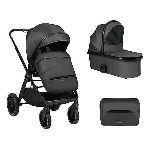Бебешка количка 2 в 1 Tiffany Dark Grey 2024 от KikkaBoo Бебешка количка 2 в 1 Tiffany Dark Grey 2024 от KikkaBoo