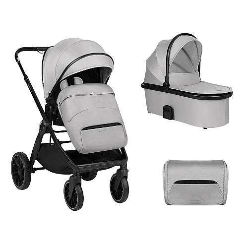 Бебешка количка 2 в 1 Tiffany Light Grey 2024 от KikkaBoo Бебешка количка 2 в 1 Tiffany Light Grey 2024 от KikkaBoo