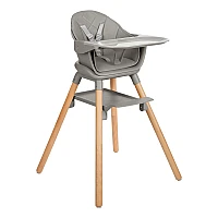 Стол за хранене 6в1 Woody Grey от KikkaBoo
