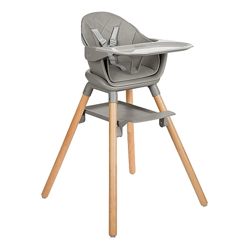 Стол за хранене 6в1 Woody Grey от KikkaBoo