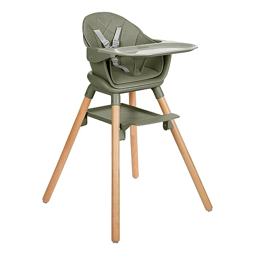 Стол за хранене 6в1 Woody Army Green от KikkaBoo