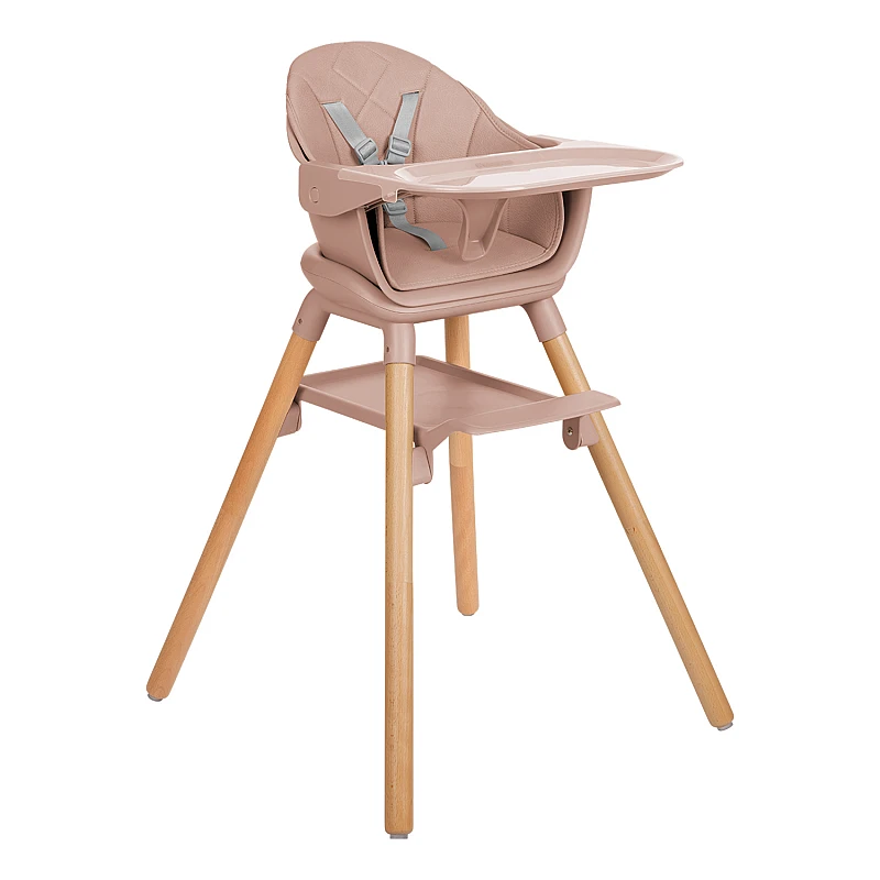Стол за хранене 6в1 Woody Pink от KikkaBoo