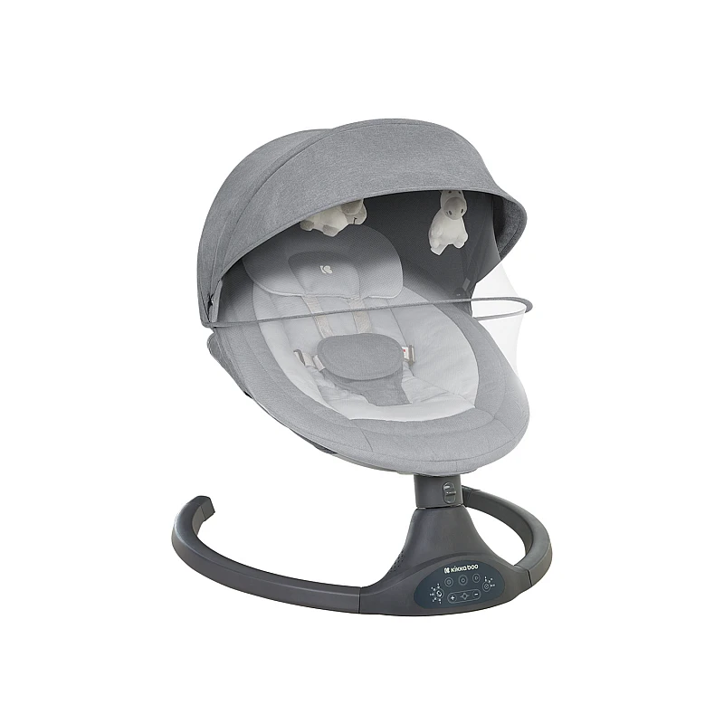 Бебешка електрическа люлка Codie Light Grey от KikkaBoo