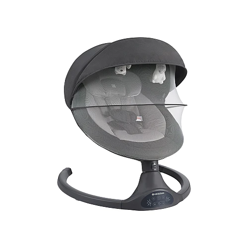 Бебешка електрическа люлка Codie Dark Grey 2025 от KikkaBoo Бебешка електрическа люлка Codie Dark Grey 2025 от KikkaBoo