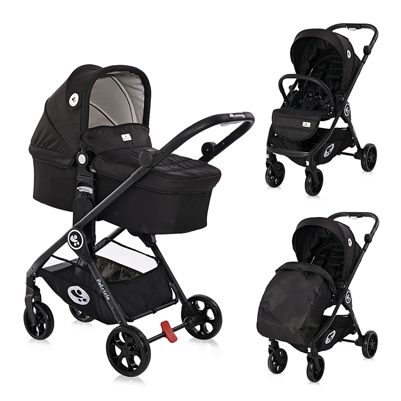 Бебешка количка 3 в 1 Patrizia Black от Lorelli