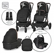 Бебешка количка 3 в 1 Aria Black от Lorelli