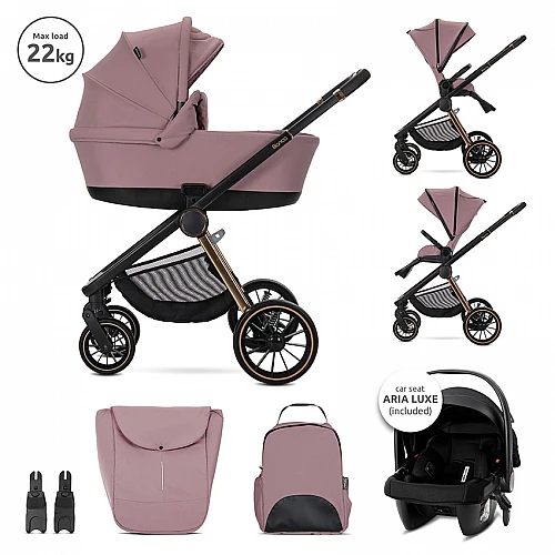 Бебешка количка 3 в 1 Bianca Pink от Lorelli Бебешка количка 3 в 1 Bianca Pink от Lorelli