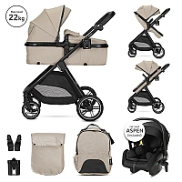 Бебешка количка 3 в 1 Aspen Cappuccino от Lorelli
