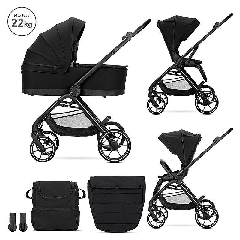 Бебешка количка 2 в 1 Venice Black от Lorelli