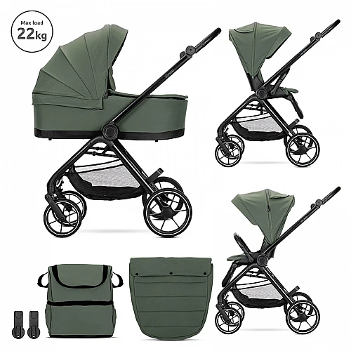 Бебешка количка 2 в 1 Venice Green от Lorelli Бебешка количка 2 в 1 Venice Green от Lorelli