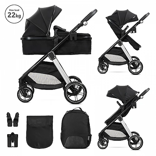 Бебешка количка 3 в 1 Aspen Black от Lorelli
