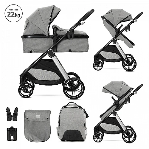 Бебешка количка 3 в 1 Aspen Grey от Lorelli