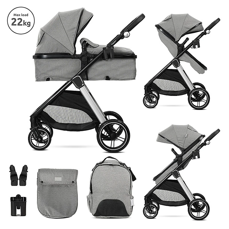 Бебешка количка 3 в 1 Aspen Grey от Lorelli