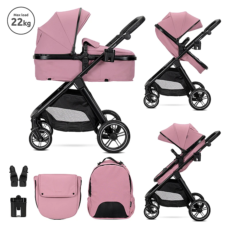 Бебешка количка 3 в 1 Aspen Pink от Lorelli