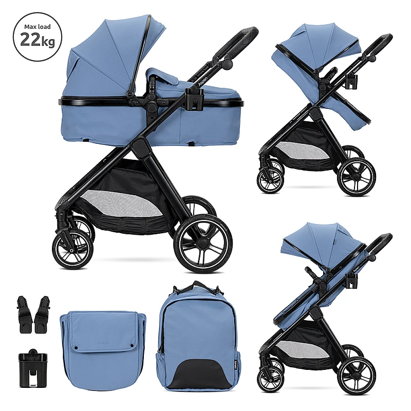Бебешка количка 3 в 1 Aspen Blue от Lorelli